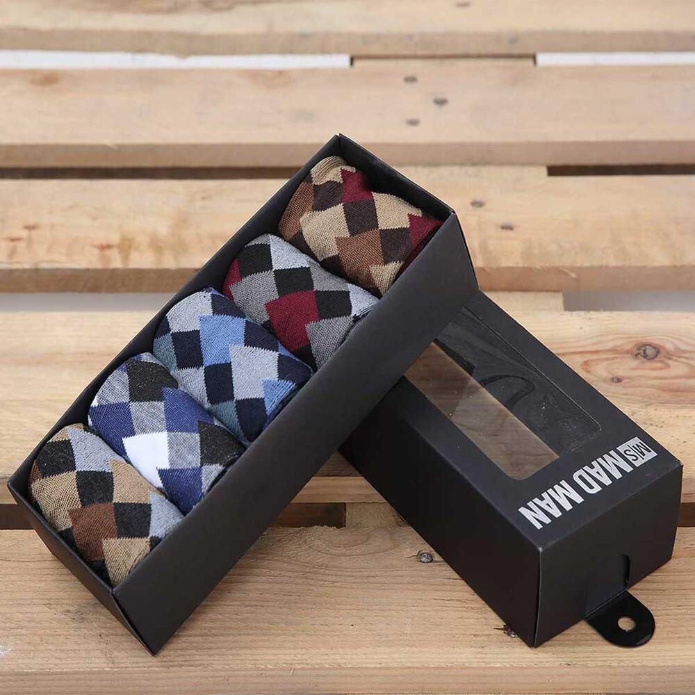 5-Pair Men's Socks - Diamond | Men's Crew Socks | Men's Casual Socks